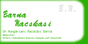 barna macskasi business card